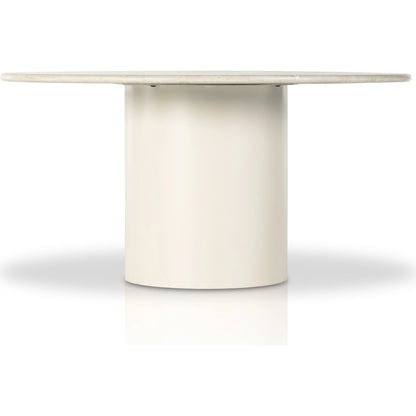 Belle Round Dining Table by Four Hands. Made from solid marble, iron in a modern style.
