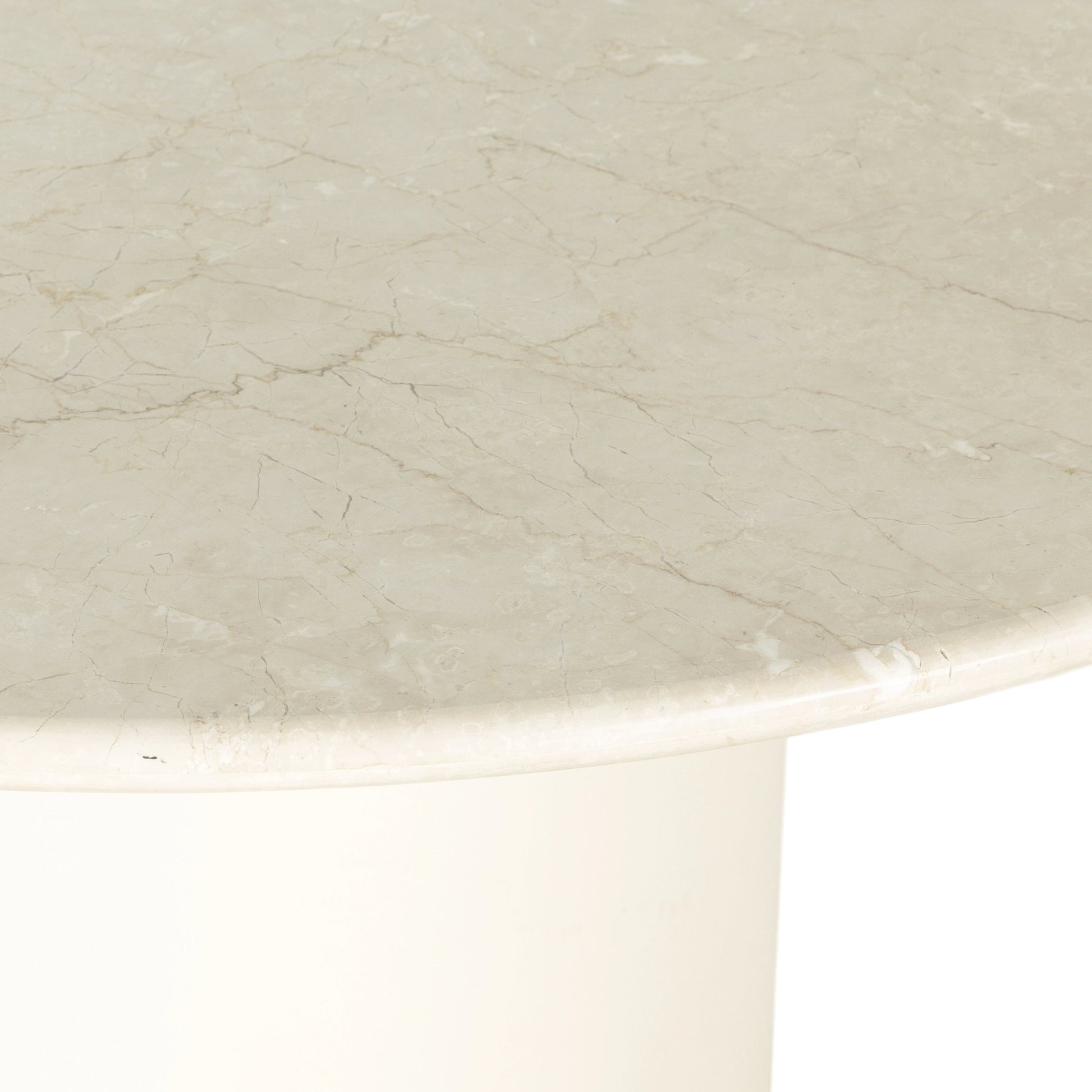 Belle Round Dining Table by Four Hands. Made from solid marble, iron in a modern style.
