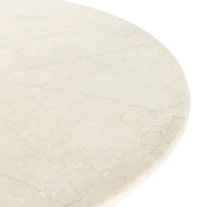 Belle Round Dining Table by Four Hands. Made from solid marble, iron in a modern style.