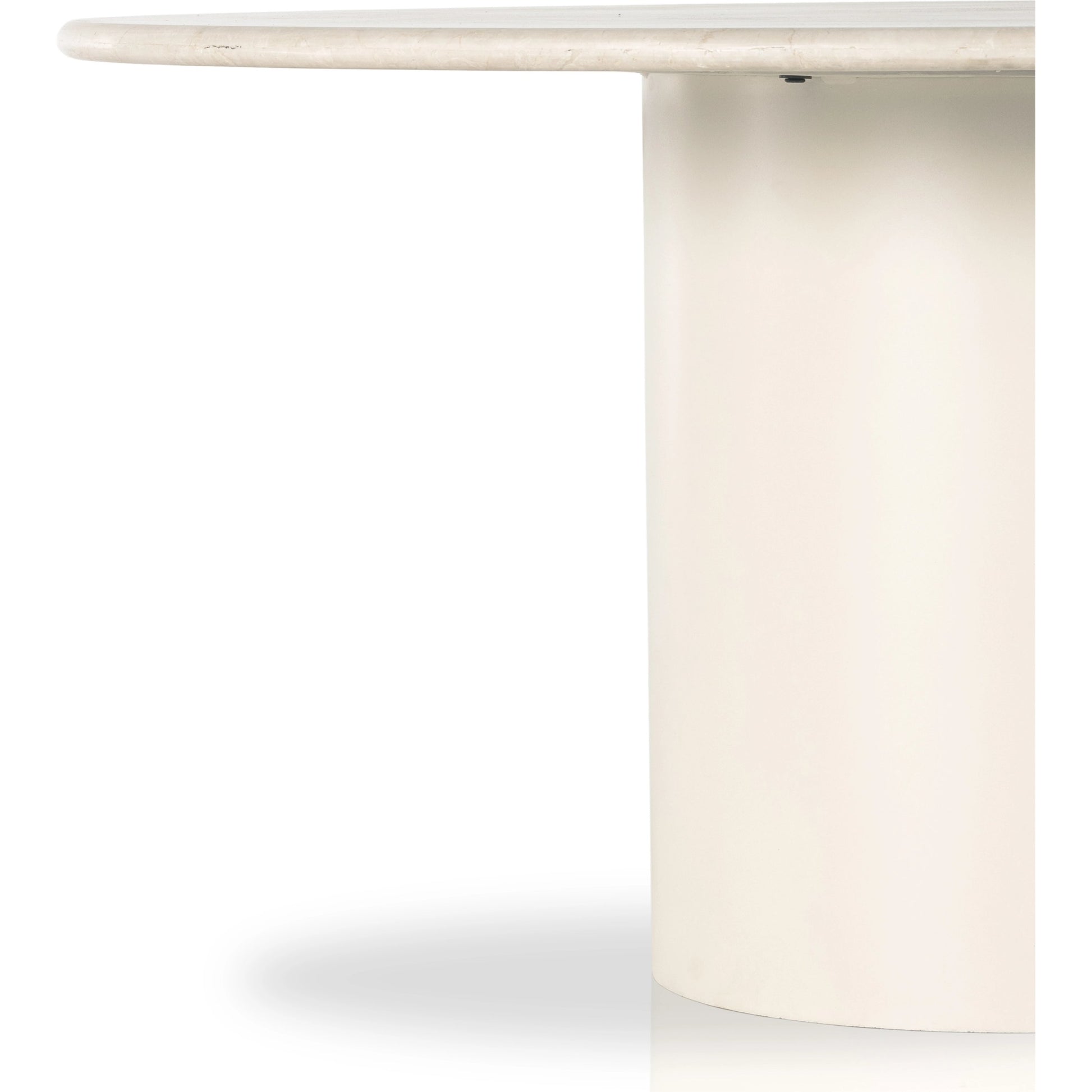 Belle Round Dining Table by Four Hands. Made from solid marble, iron in a modern style.