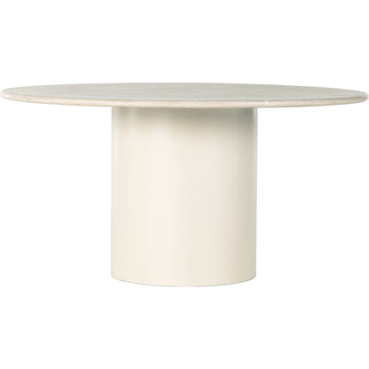 Belle Round Dining Table by Four Hands. Made from solid marble, iron in a modern style.