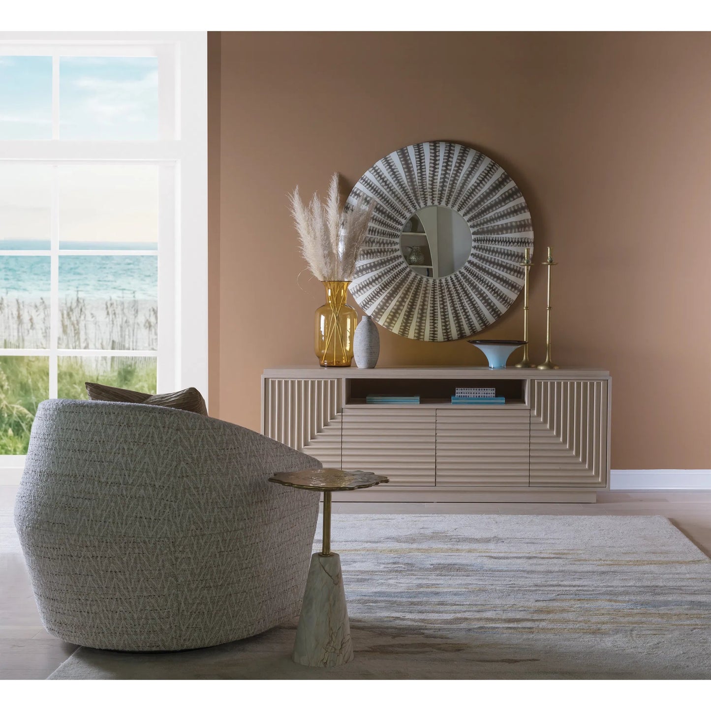 003 SI-2243914 | Lifestyle | St Ives Media Console by Artistica Home in sandrift. Made from unique in a transitional style.
