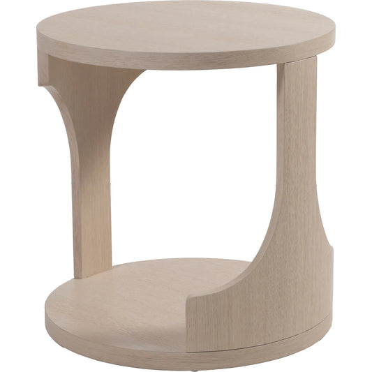 St Ives Round End Table by Artistica Home in sandrift. Made from unique in a unique style.