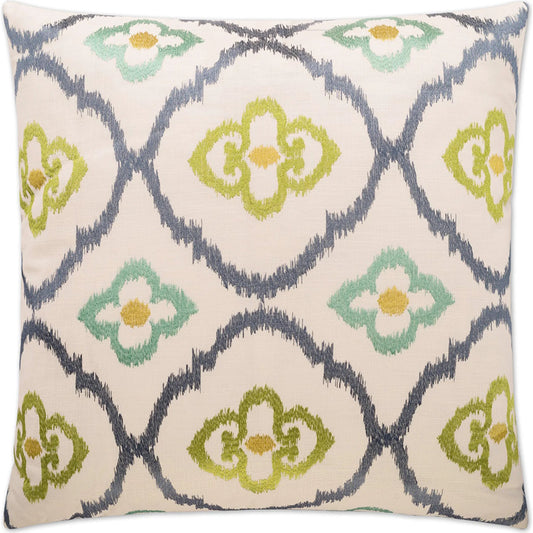 Sumatra Pillow by DV Kap Home in blue. Made from 75% viscose, 25% linen in a transitional style.