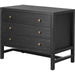 Sullivan Nightstand by Four Hands in saddle tan veneer, saddle tan, golden brass. Made from unique in a modern style.
