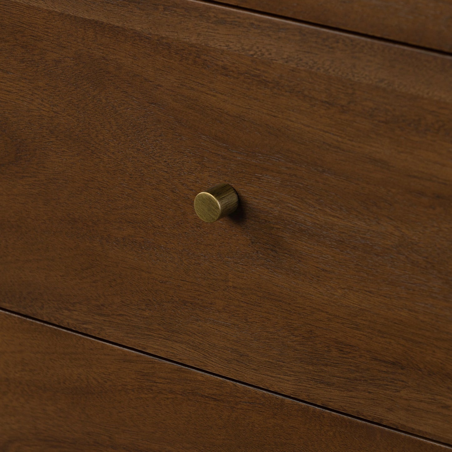 009 SI-2074751 | Closeup | Sullivan 10 Drawer Dresser by Four Hands in saddle tan. Made from solid acacia, thin acacia veneer in a modern style.