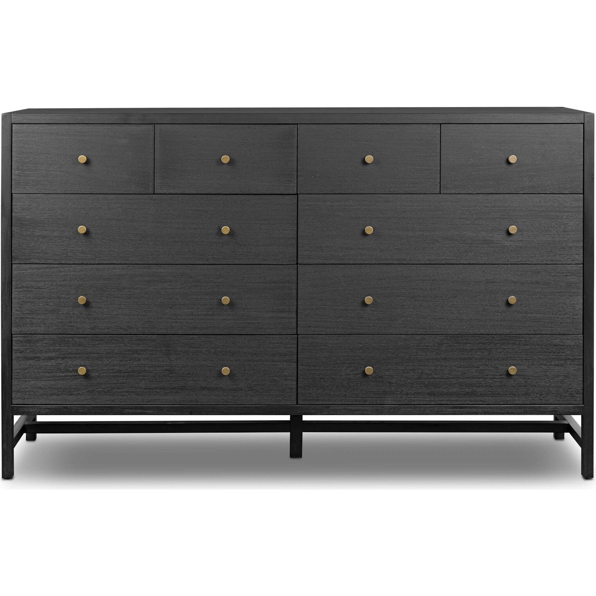 Sullivan 10 Drawer Dresser by Four Hands in saddle tan. Made from unique in a modern style.
