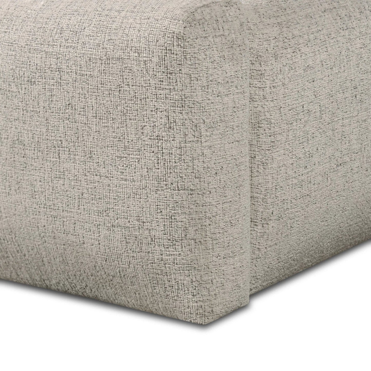 011 SI-2519272 | Closeup | Quincy Bed by Four Hands in plushtone linen, black. Made from 100% polyester, solid parawood in a transitional style.