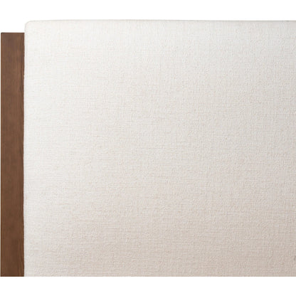 Willem Bed by Four Hands in omari natural, saddle tan oak, saddle tan oak veneer. Made from 79% polyester, 16% viscose (rayon), 5% flax/linen, solid oak, oak veneer in a modern style.