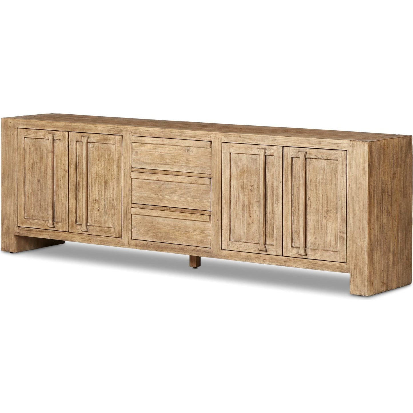 001 SI-2137233 | Primary Silo | Briarbrook Sideboard by Four Hands in distressed light pine. Made from solid pine in a modern style.