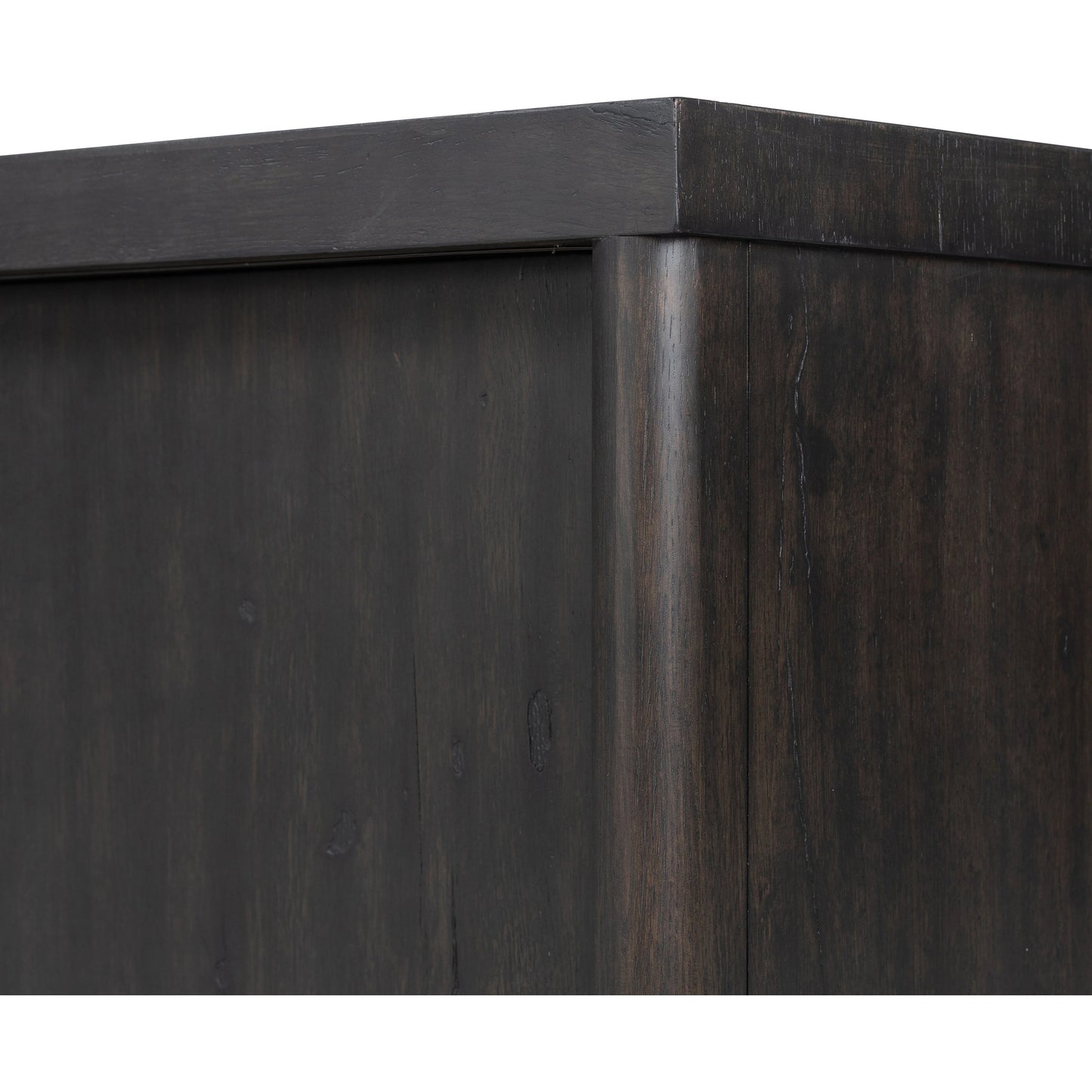 008 SI-2074416 | Additional Silo | Laredo Media Console by Four Hands in smoked black. Made from solid oak, thick oak veneer in a modern style.