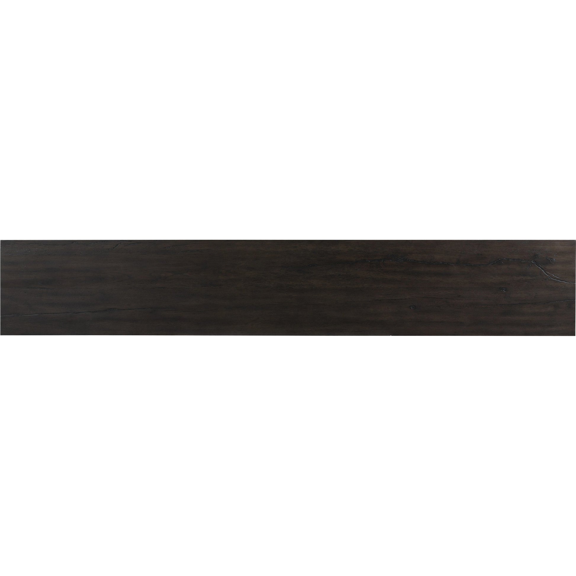 Laredo Media Console by Four Hands in smoked black. Made from solid oak, thick oak veneer in a modern style.