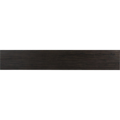 Laredo Media Console by Four Hands in smoked black. Made from solid oak, thick oak veneer in a modern style.