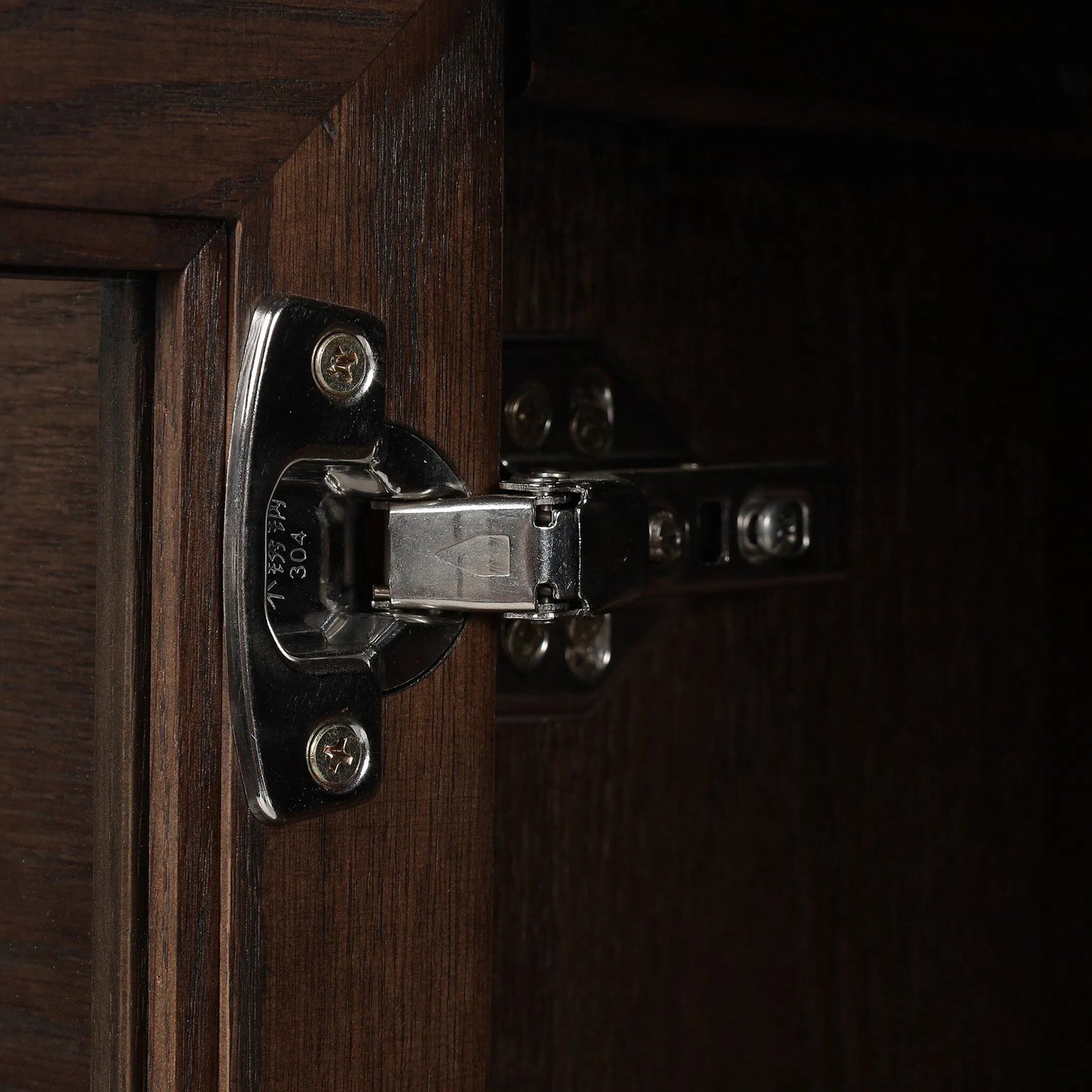005 SI-2635322 | Closeup | Lancaster Sideboard by Four Hands in drifted oak, drifted oak veneer, black iron. Made from solid oak, oak veneer, iron in a unique style.