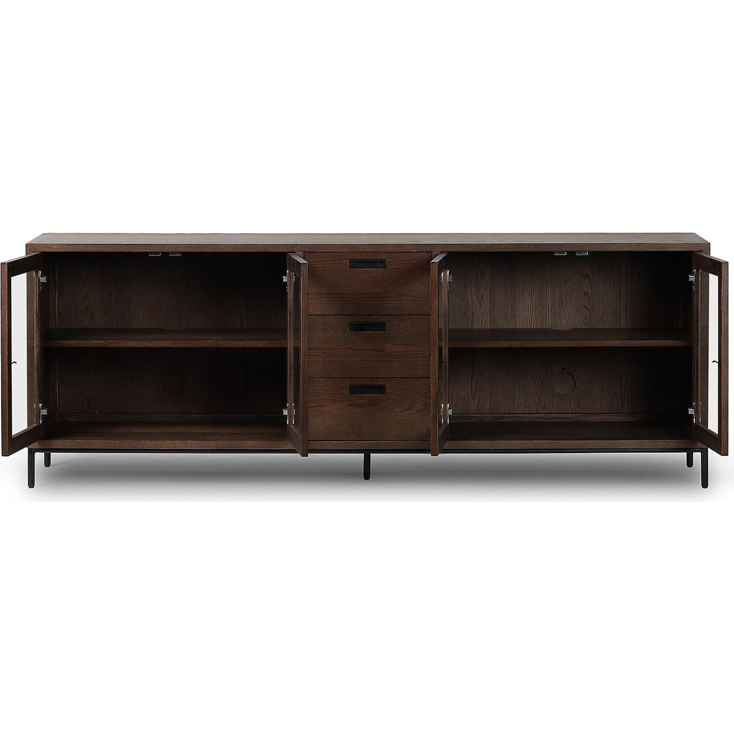 011 SI-2635322 | Additional Silo | Lancaster Sideboard by Four Hands in drifted oak, drifted oak veneer, black iron. Made from solid oak, oak veneer, iron in a unique style.