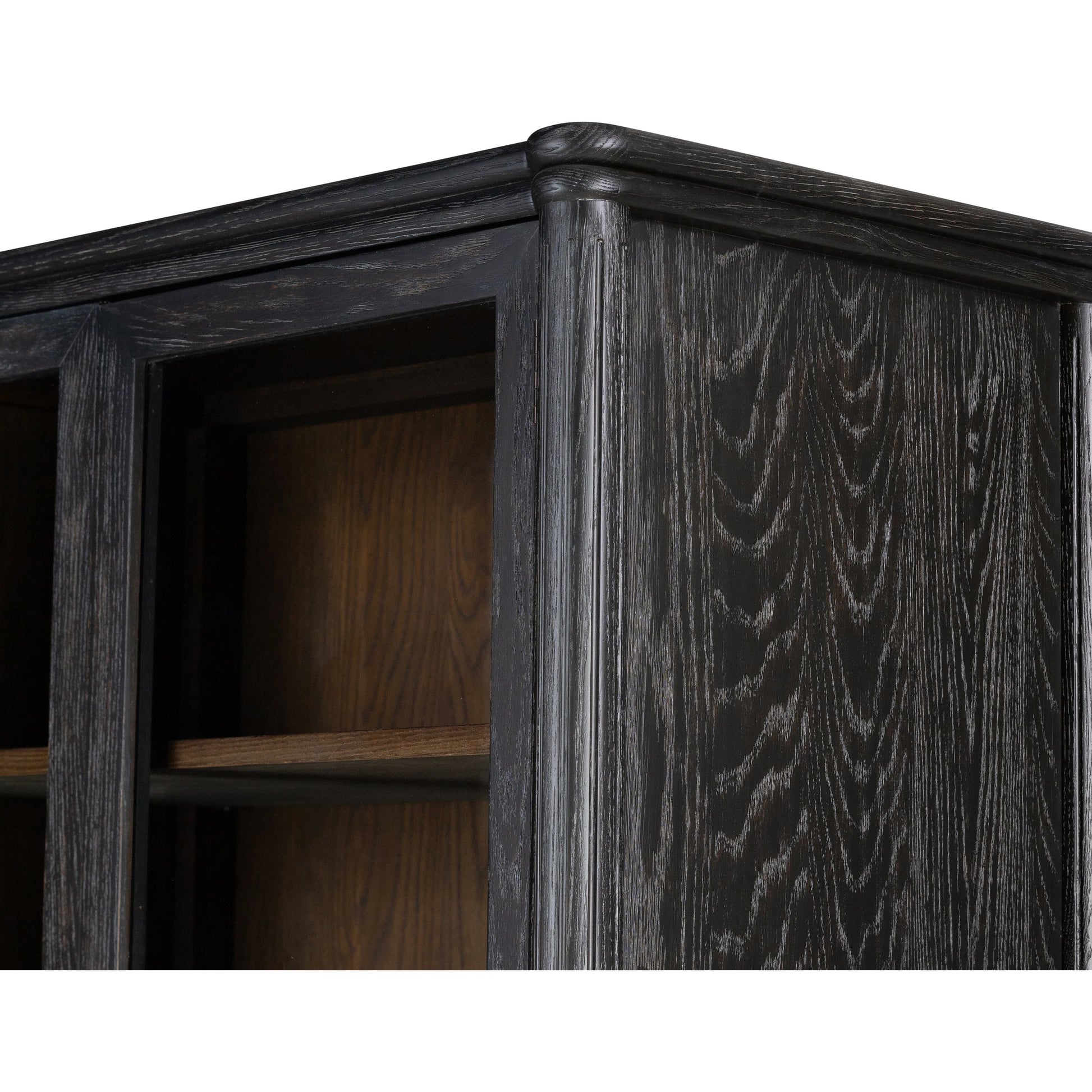 Toulouse Cabinet by Four Hands in distressed black oak, honey grey oak. Made from solid oak, oak veneer in a modern style.