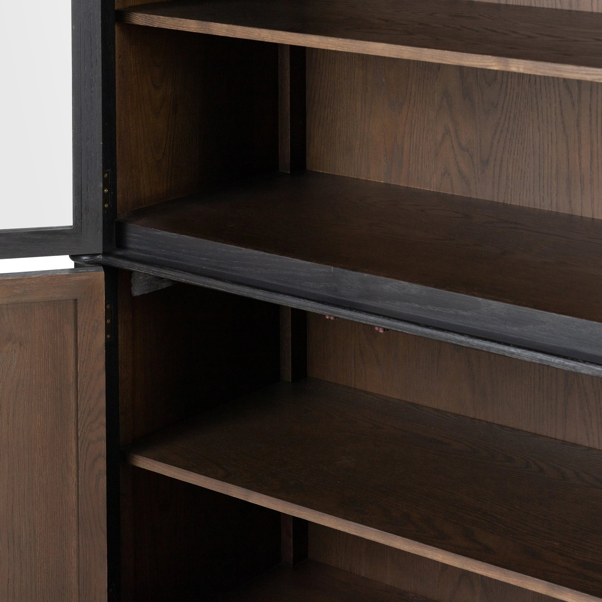 Toulouse Cabinet by Four Hands in distressed black oak, honey grey oak. Made from solid oak, oak veneer in a modern style.