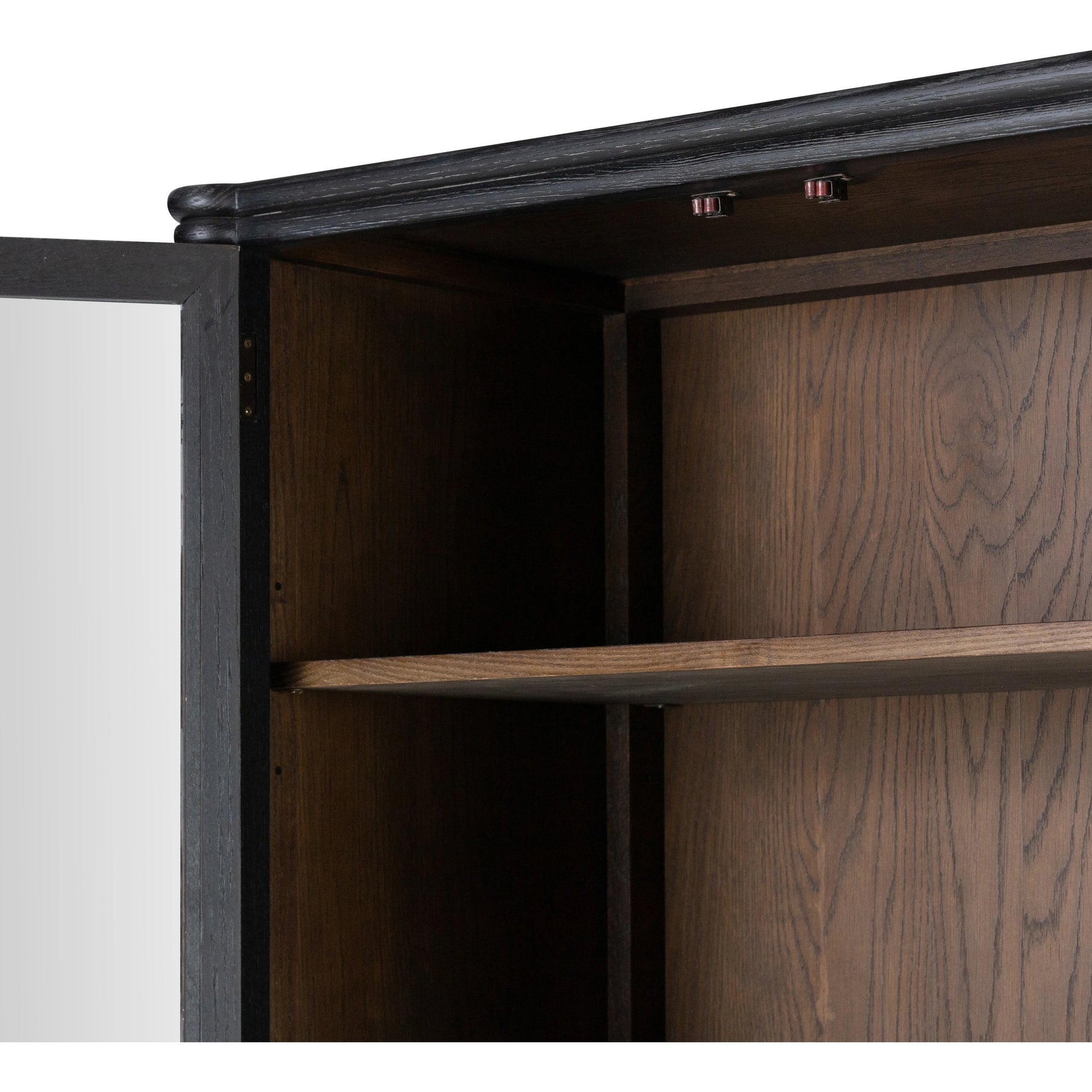 Toulouse Cabinet by Four Hands in distressed black oak, honey grey oak. Made from solid oak, oak veneer in a modern style.