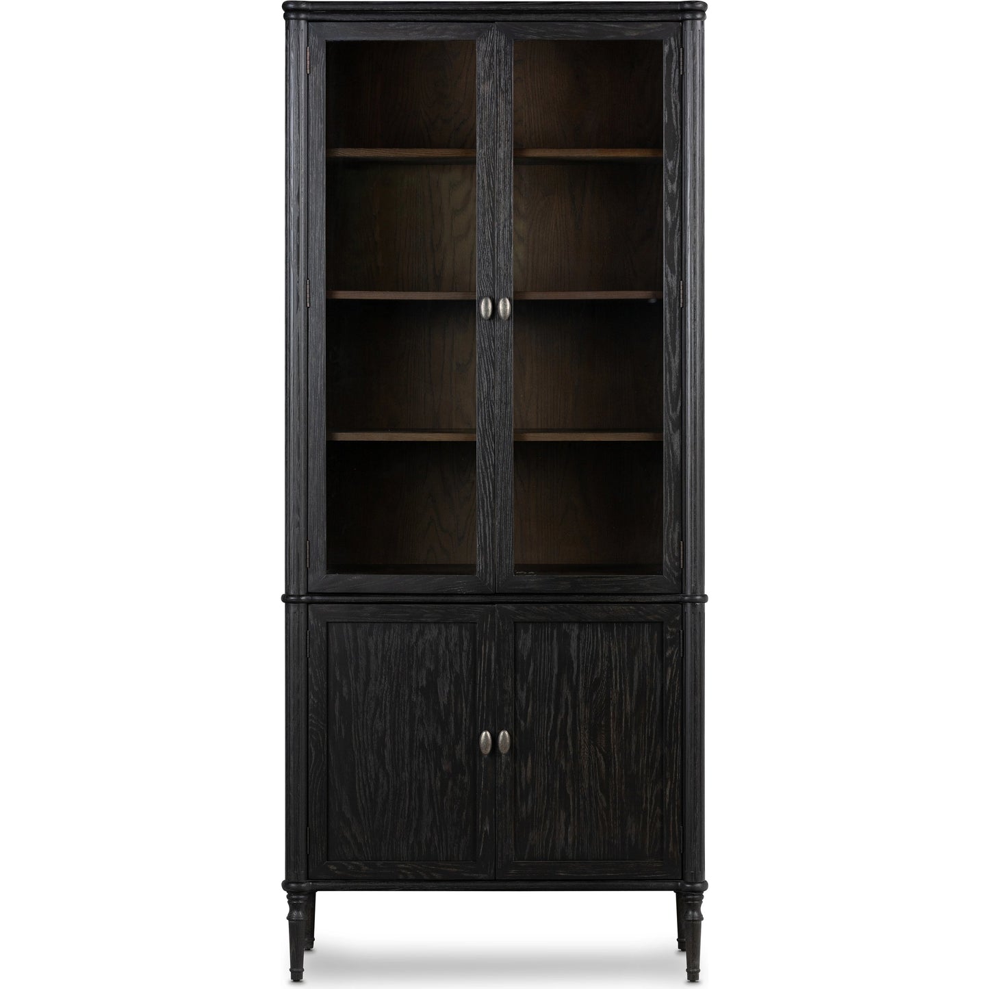 002 SI-2074800 | Additional Silo | Toulouse Cabinet by Four Hands in distressed black oak, honey grey oak. Made from solid oak, oak veneer in a modern style.