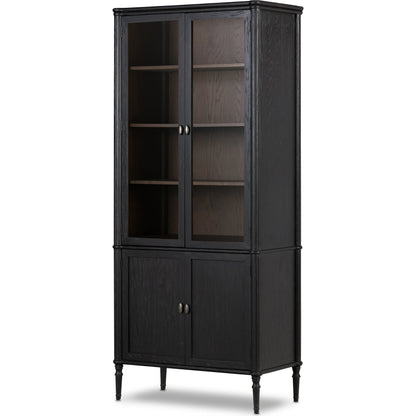 Toulouse Cabinet by Four Hands in distressed black oak, honey grey oak. Made from solid oak, oak veneer in a modern style.