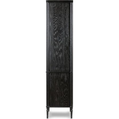 Toulouse Cabinet by Four Hands in distressed black oak, honey grey oak. Made from solid oak, oak veneer in a modern style.