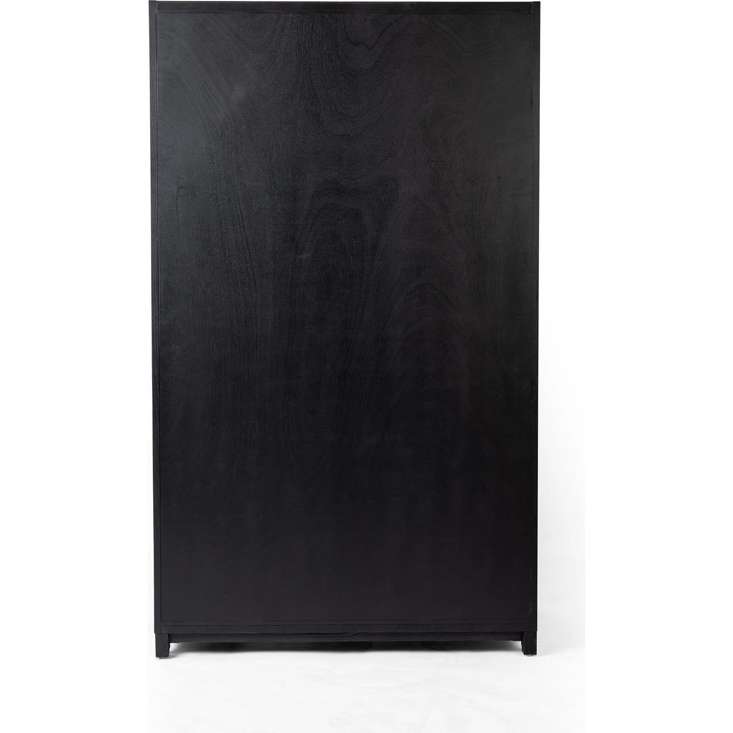 005 SI-2001643 | Additional Silo | Millie Panel & Glass Door Cabinet by Four Hands in drifted matte black. Made from solid oak, oak veneer in a modern style.