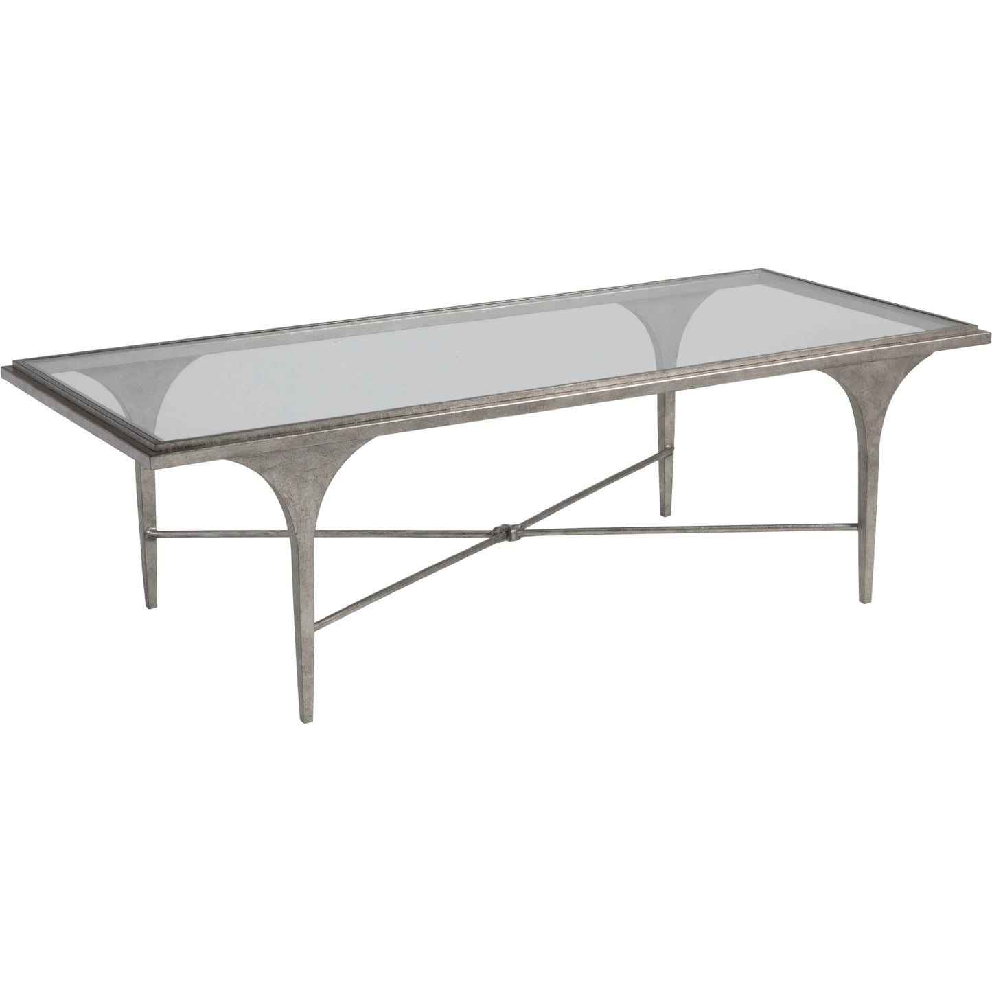 001 SI-2243919 | Primary Silo | Porto Silver Rectangular Cocktail Table by Artistica Home in silver leaf. Made from unique in a modern style.