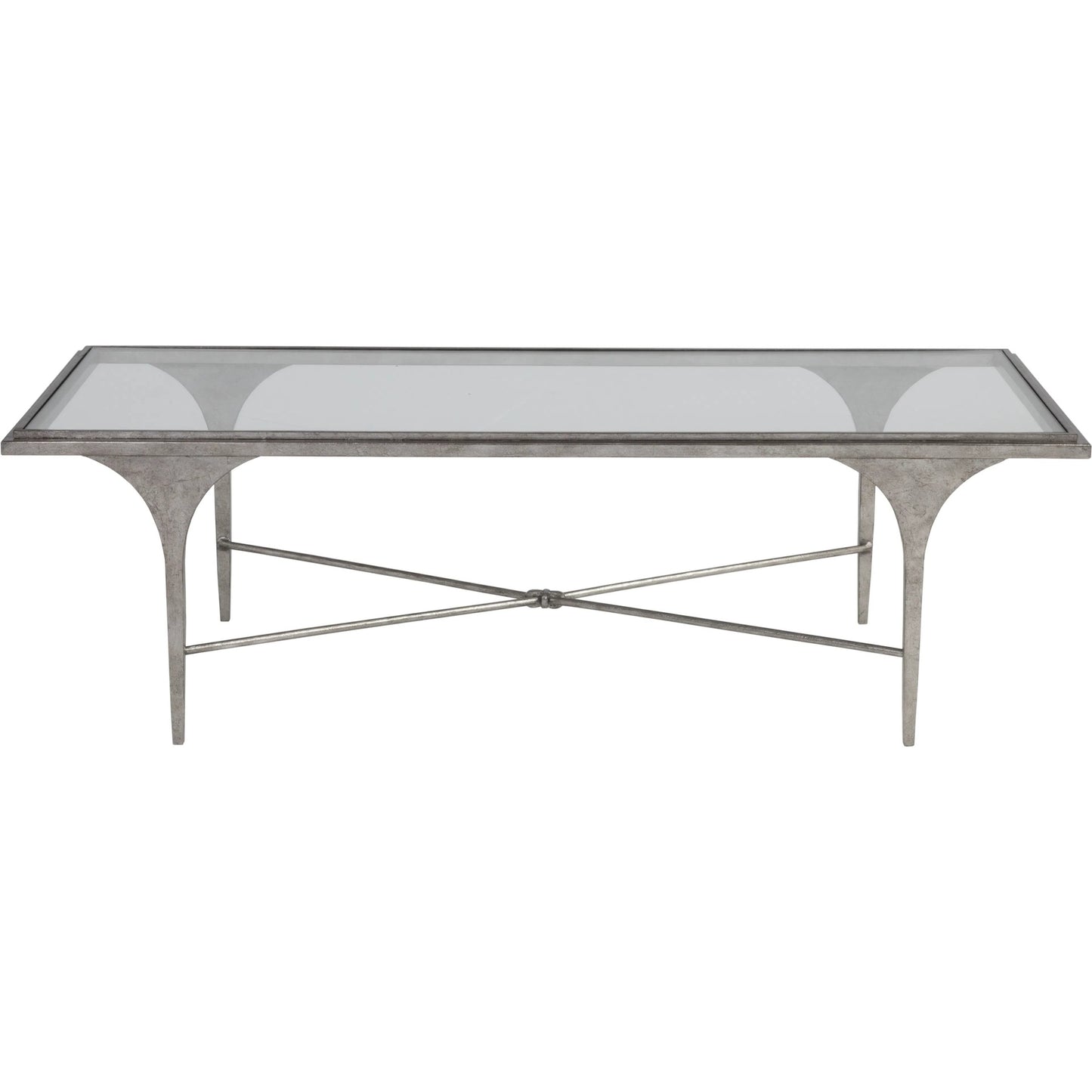 002 SI-2243919 | Additional Silo | Porto Silver Rectangular Cocktail Table by Artistica Home in silver leaf. Made from unique in a modern style.