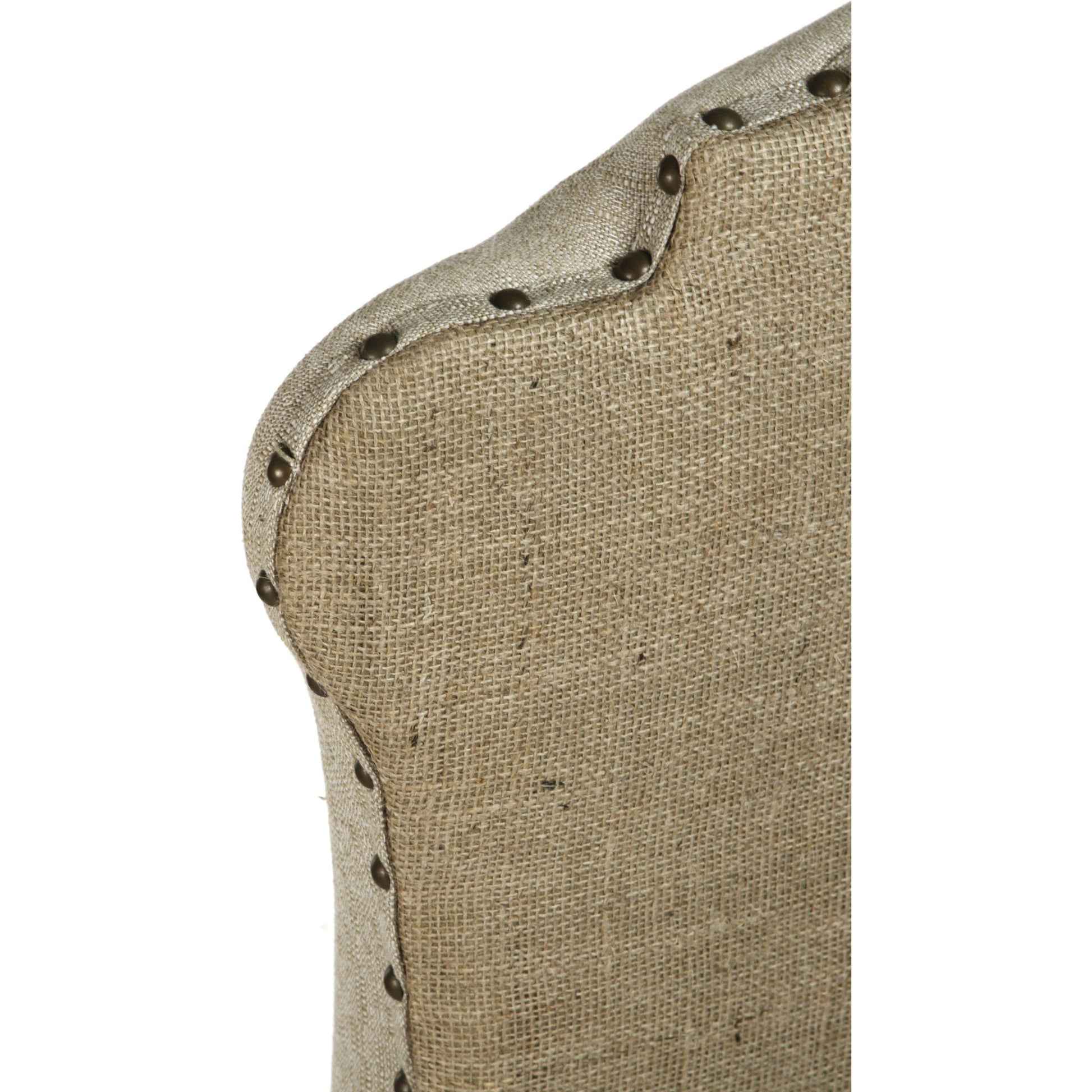 Skirted Chair Burlap Back by Zentique in antique natural linen, burlap and hardwood maple. Made from unique in a cottage & farmhouse style.