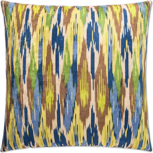 Painted Pavillion Pillow by DV Kap Home in blue. Made from 100% spun polyester in a eclectic & global style.