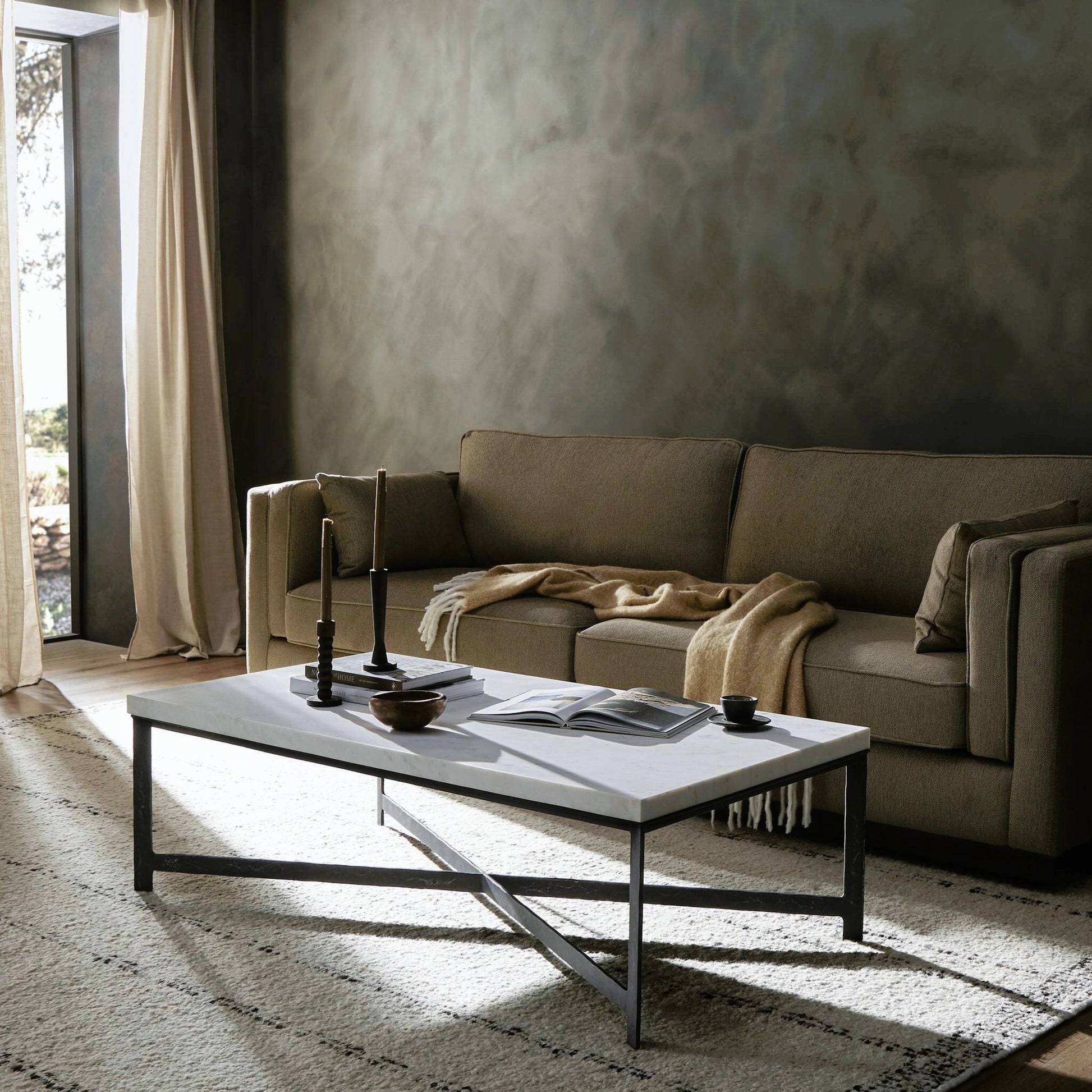 Hammered Iron Coffee Table by Four Hands. Made from unique in a modern style.
