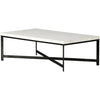 White Marble, Hammered Black Iron