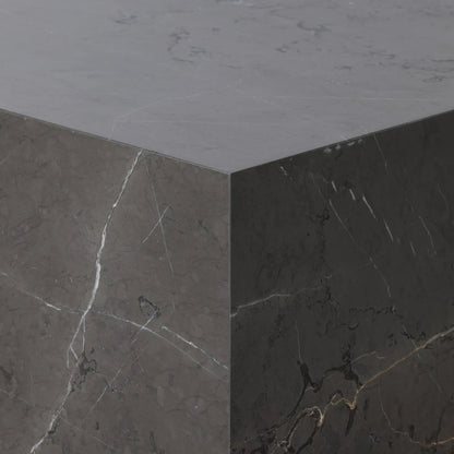 Modern Marble Plinth End Table by Four Hands in desert taupe marble. Made from unique in a modern style.