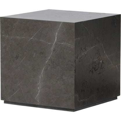 Modern Marble Plinth End Table by Four Hands in desert taupe marble. Made from unique in a modern style.