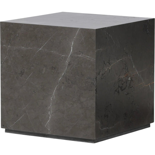 Modern Marble Plinth End Table by Four Hands in desert taupe marble. Made from unique in a modern style.