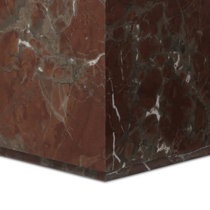 Modern Marble Plinth End Table by Four Hands in desert taupe marble. Made from unique in a modern style.