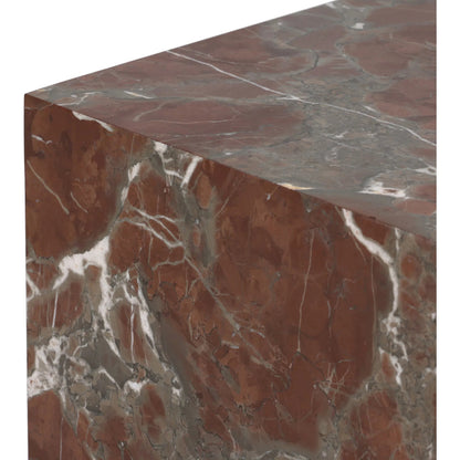 Modern Marble Plinth End Table by Four Hands in desert taupe marble. Made from unique in a modern style.