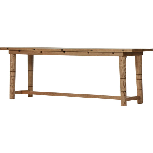 Flip Top Console Table by Four Hands in toasted ash. Made from solid ash, iron in a modern style.