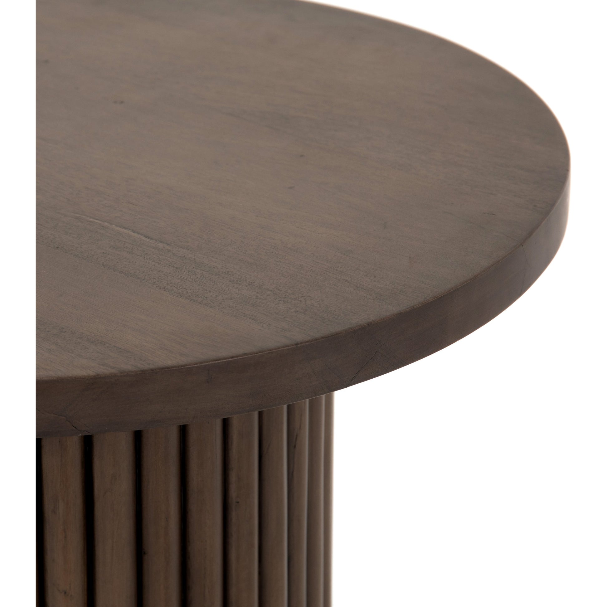 Rutherford End Table by Four Hands in reclaimed ashen brown. Made from solid mixed reclaimed wood, iron in a eclectic & global style.
