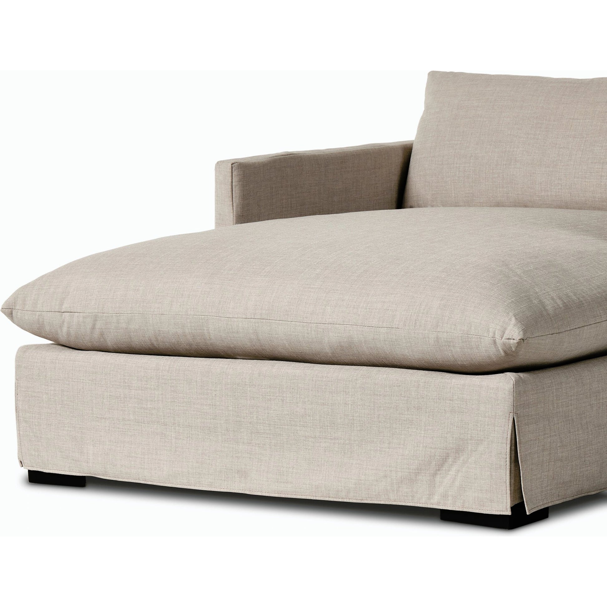 Habitat Chaise Lounge by Four Hands in bennett moon. Made from 100% polyester, solid banak, pine plywood in a modern style.