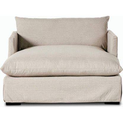 Habitat Chaise Lounge by Four Hands in bennett moon. Made from 100% polyester, solid banak, pine plywood in a modern style.