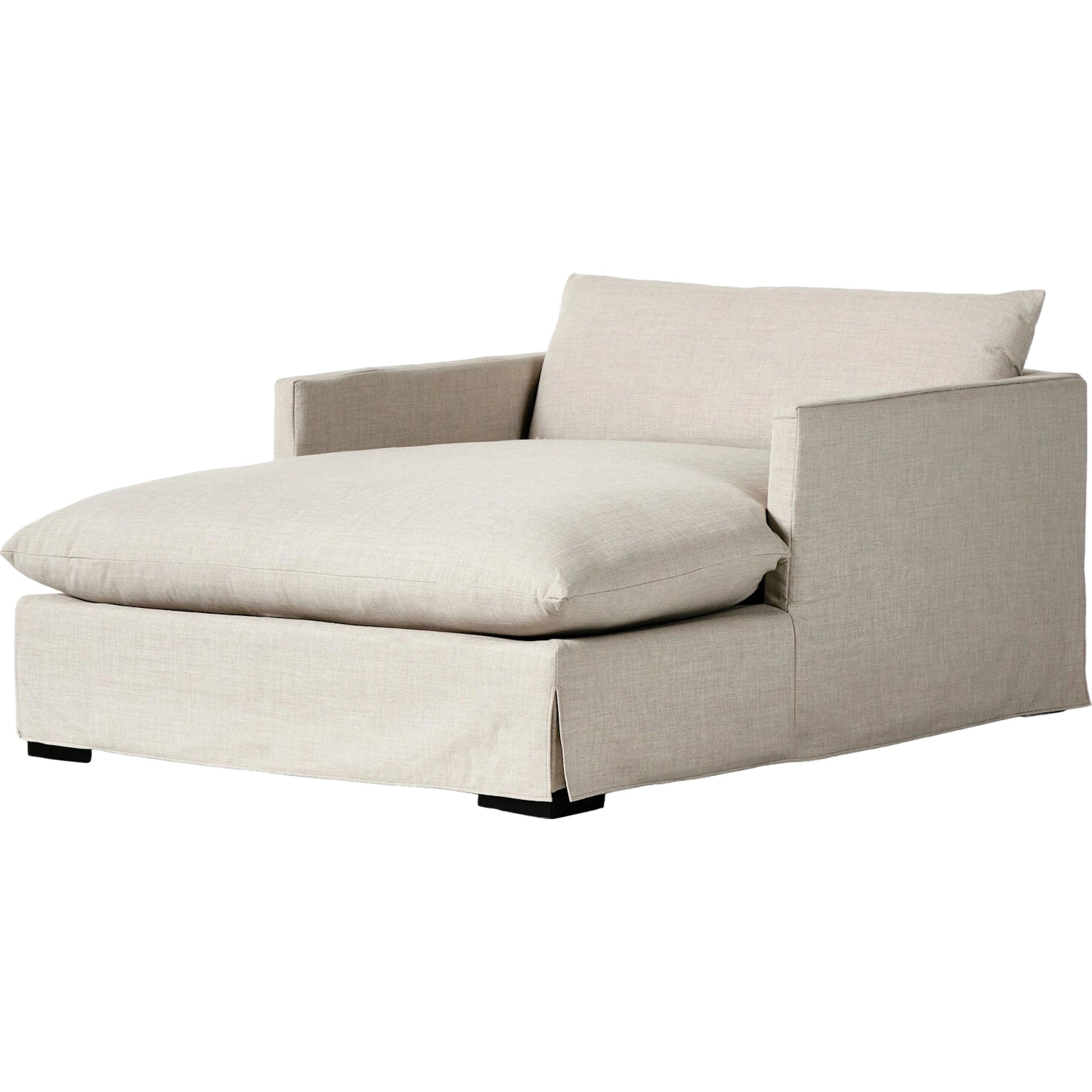 Habitat Chaise Lounge by Four Hands in bennett moon. Made from 100% polyester, solid banak, pine plywood in a modern style.