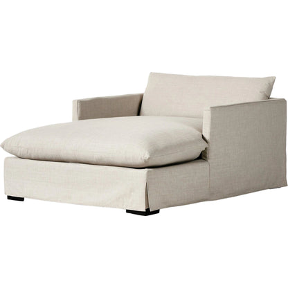 Habitat Chaise Lounge by Four Hands in bennett moon. Made from 100% polyester, solid banak, pine plywood in a modern style.