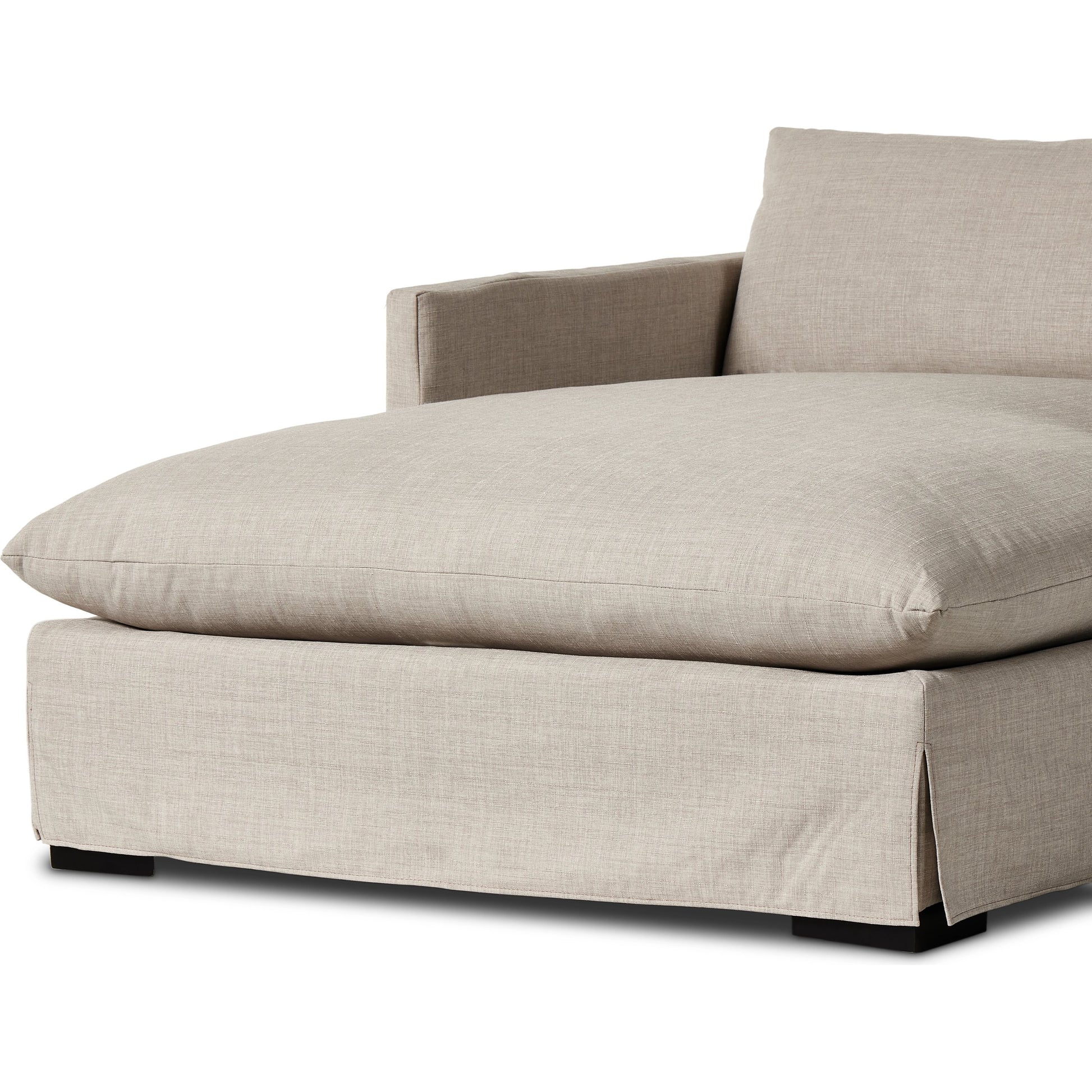 Habitat Chaise Lounge by Four Hands in bennett moon. Made from 100% polyester, solid banak, pine plywood in a modern style.