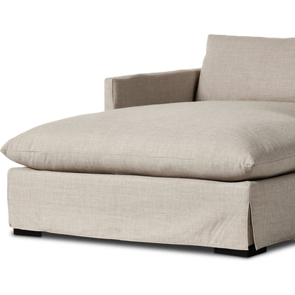Habitat Chaise Lounge by Four Hands in bennett moon. Made from 100% polyester, solid banak, pine plywood in a modern style.