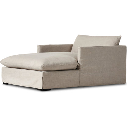 Habitat Chaise Lounge by Four Hands in bennett moon. Made from 100% polyester, solid banak, pine plywood in a modern style.