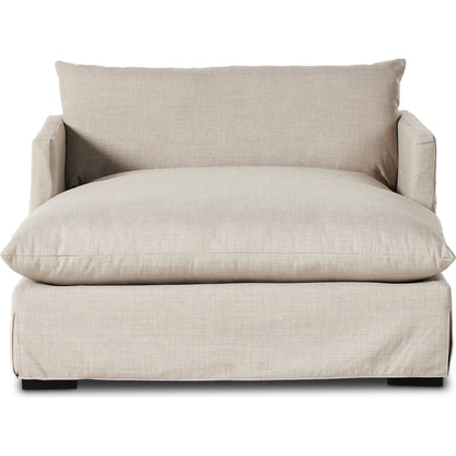 Habitat Chaise Lounge by Four Hands in bennett moon. Made from 100% polyester, solid banak, pine plywood in a modern style.