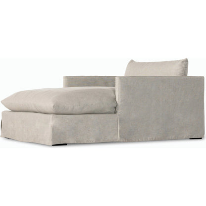 Habitat Chaise Lounge by Four Hands in bennett moon. Made from 100% polyester, solid banak, pine plywood in a modern style.