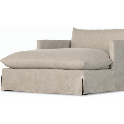 Habitat Chaise Lounge by Four Hands in bennett moon. Made from 100% polyester, solid banak, pine plywood in a modern style.