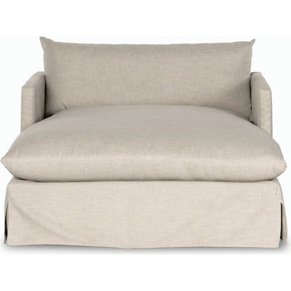 Habitat Chaise Lounge by Four Hands in bennett moon. Made from 100% polyester, solid banak, pine plywood in a modern style.